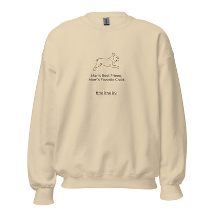 FLK9 Celebrating Mother's Day- "Man's Best Friend, Mom's Favorite Child" AKC Sweatshirt
